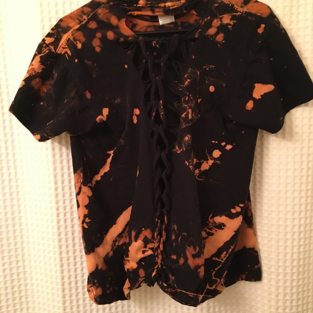 Acid wash & cut back “Italia JD” shirt